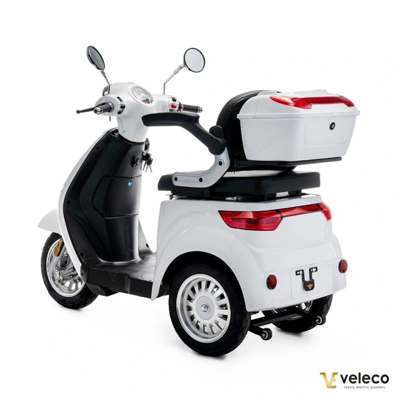 Veleco CRISTAL: scooter de movilidad de tres ruedas con iluminación LED completa