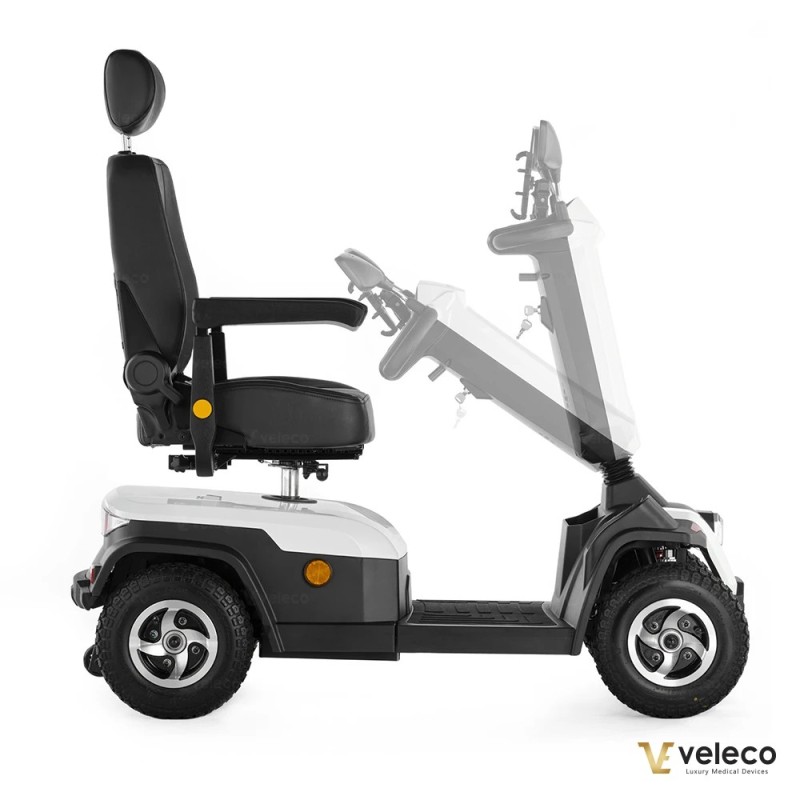 Veleco SHARPY: scooter de movilidad de 4 ruedas con asiento tipo capitán