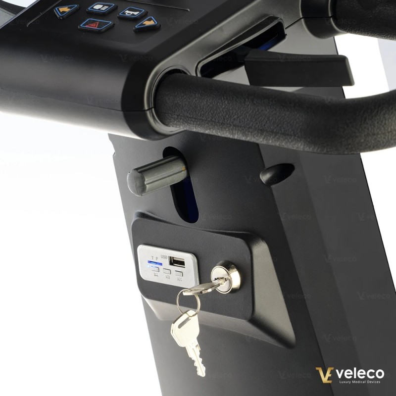 Veleco SHARPY: scooter de movilidad de 4 ruedas con asiento tipo capitán